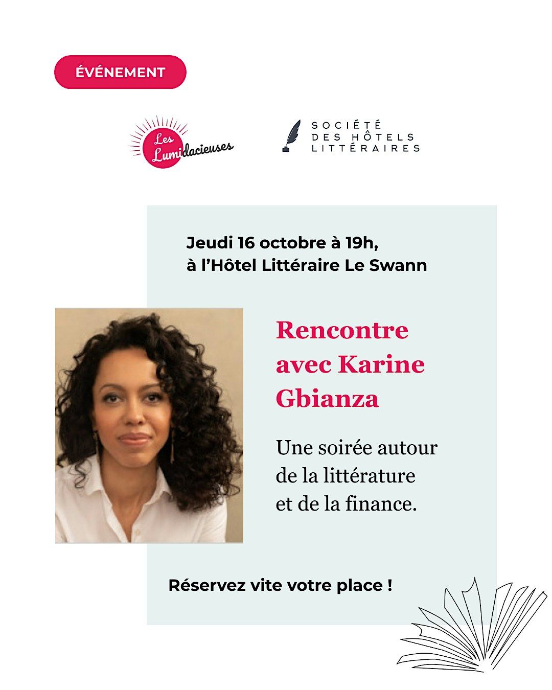 Soir\u00e9e litt\u00e9raire et lumineuse  "Guide d'\u00e9mancipation financi\u00e8re"
