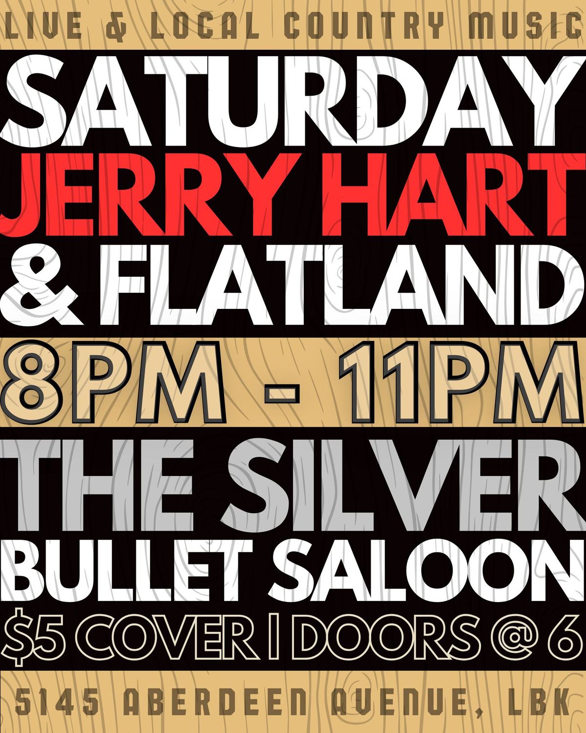 Jerry Hart & Flatland Saturday @ The Saloon!