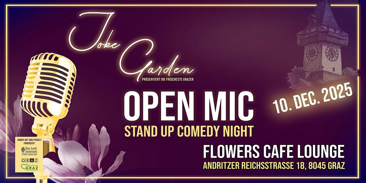 JOKE GARDEN OPEN MIC STAND-UP COMEDY NIGHT - December