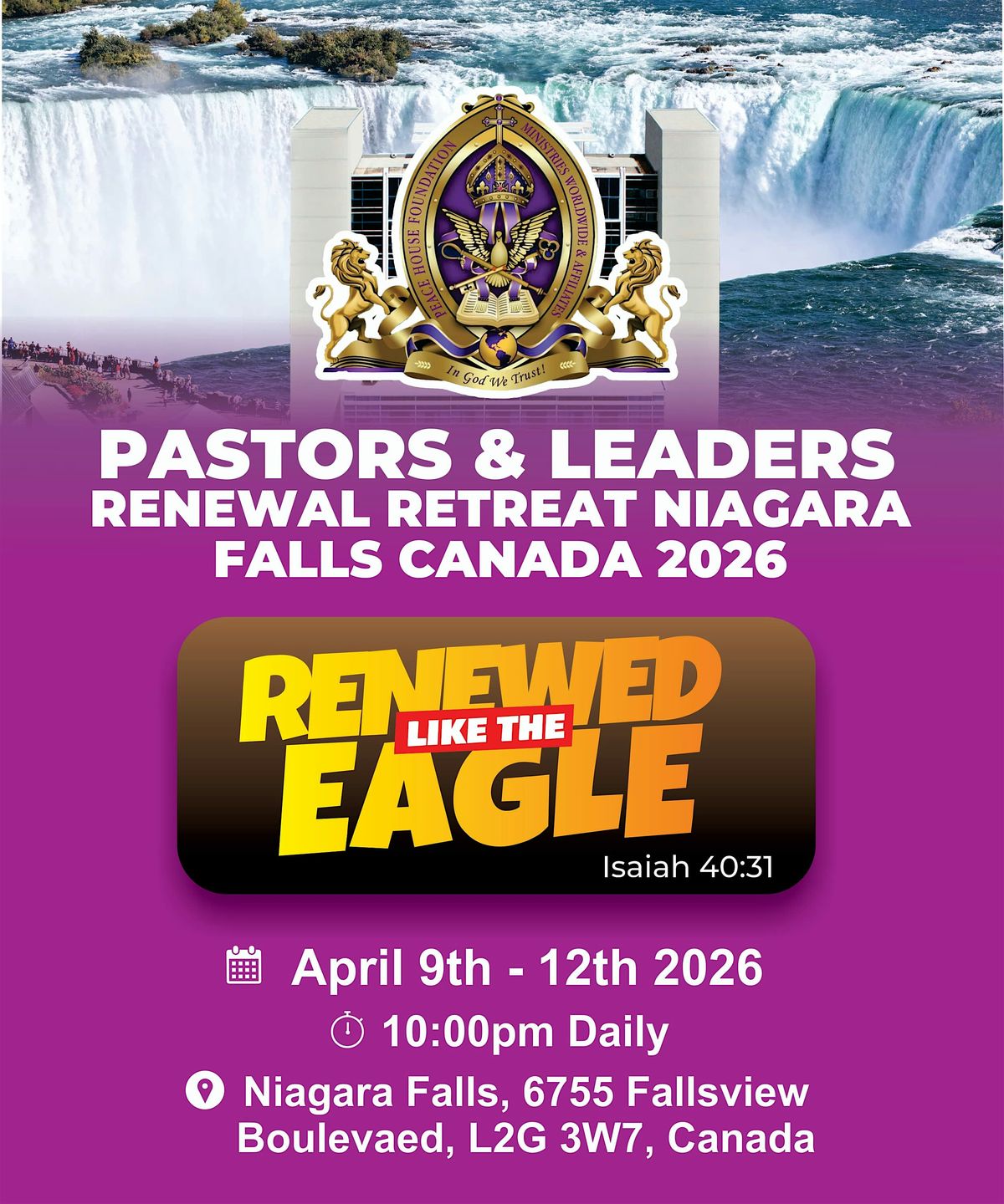 International Pastors And Leaders Renewal Retreat Canada 2026