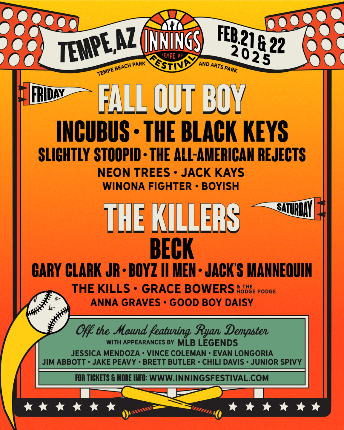 Innings Festival - (Friday) with Fall Out Boy, Incubus, The Black Keys