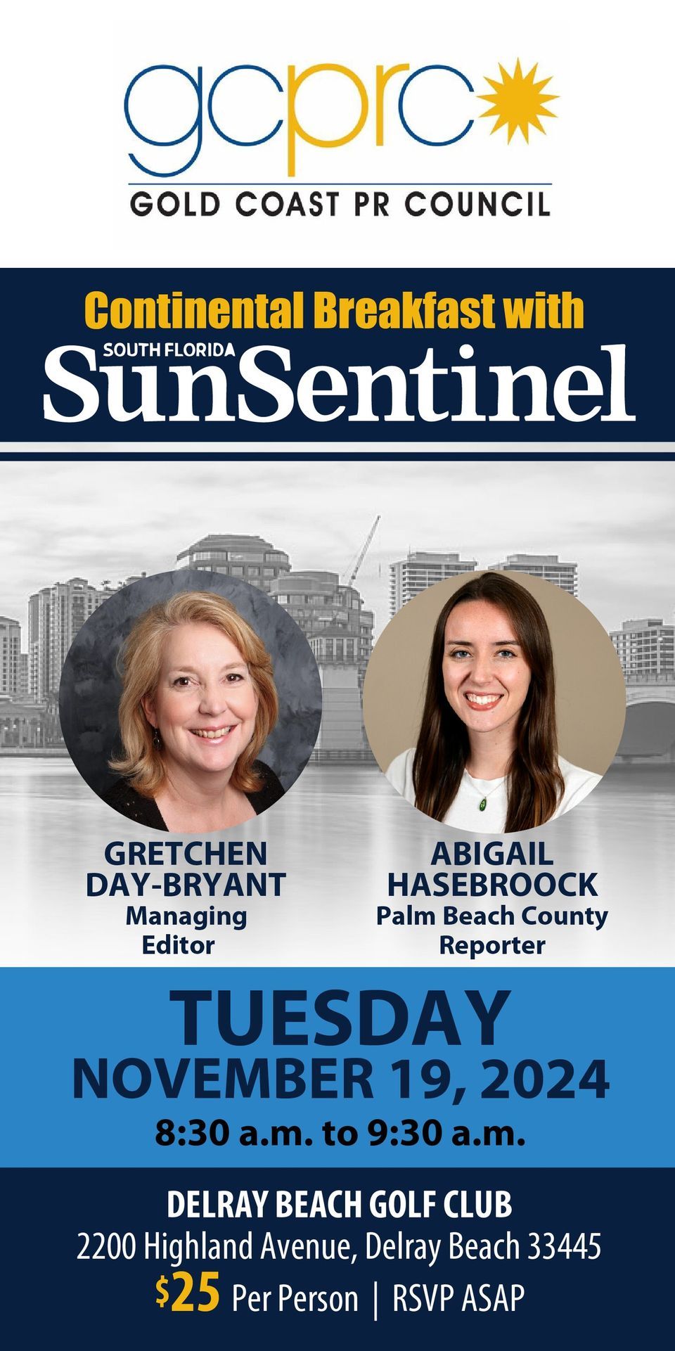 Continental Breakfast with SunSentinel - Nov 19