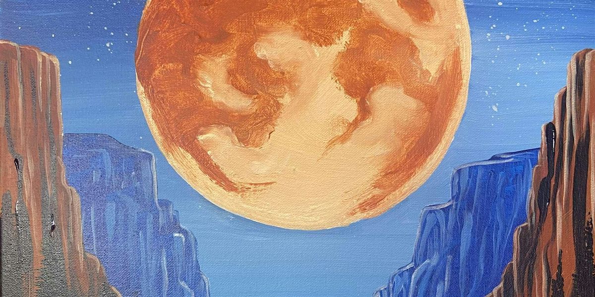 Red Moonrise - Paint and Sip by Classpop!\u2122