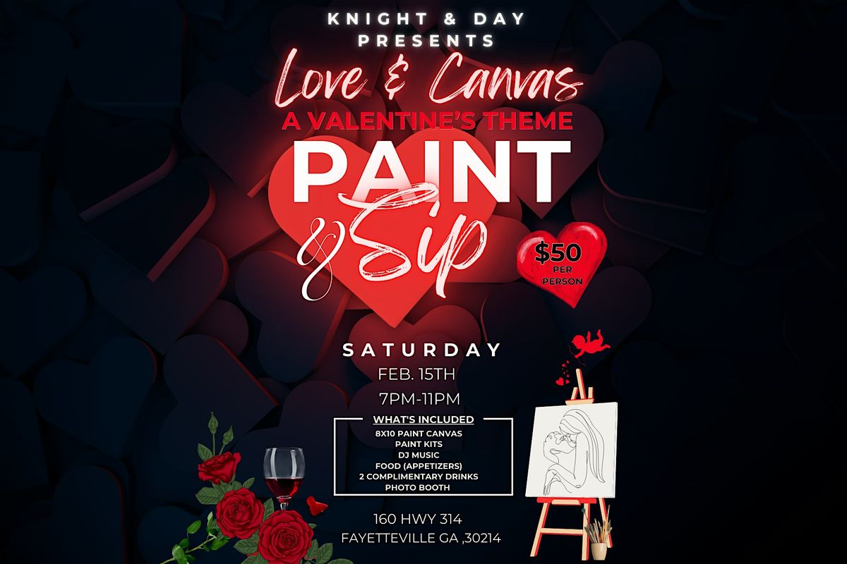 PAINT & SIP-VALENTINE THEME