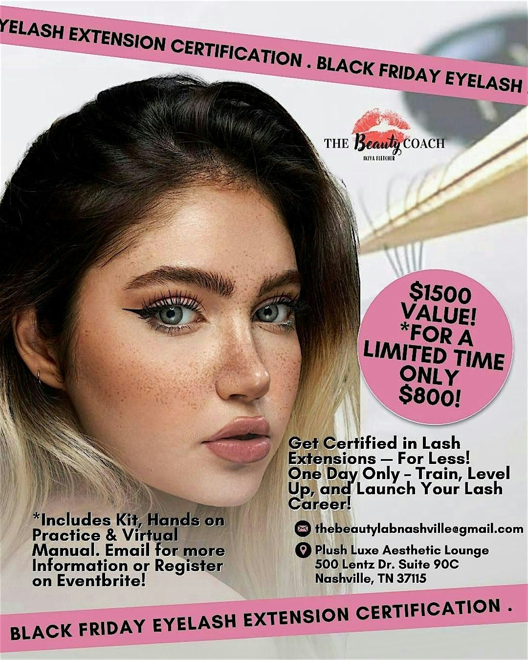 Black Friday Eyelash Extension Certification