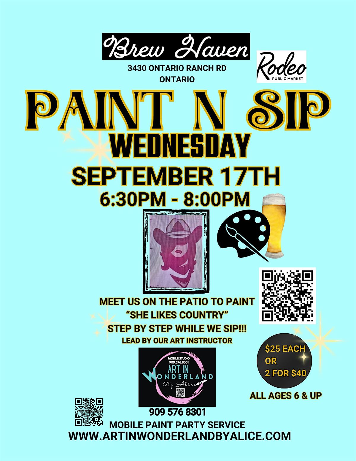 Paint n Sip Brew Haven Ontario Ranch WEDNESDAY