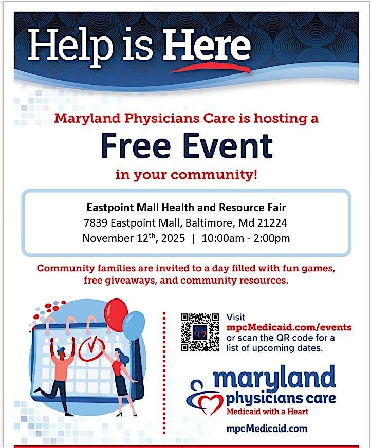 Maryland Physicians Care Eastpoint Mall Health and Resource Fair