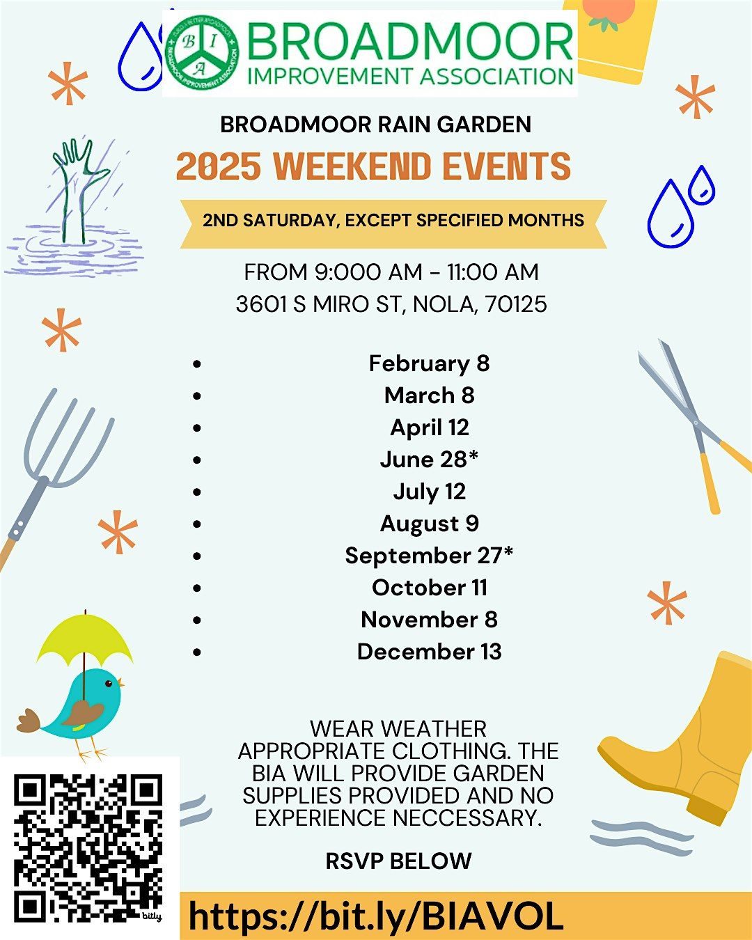 2nd Saturday Broadmoor Rain Garden  Gardening