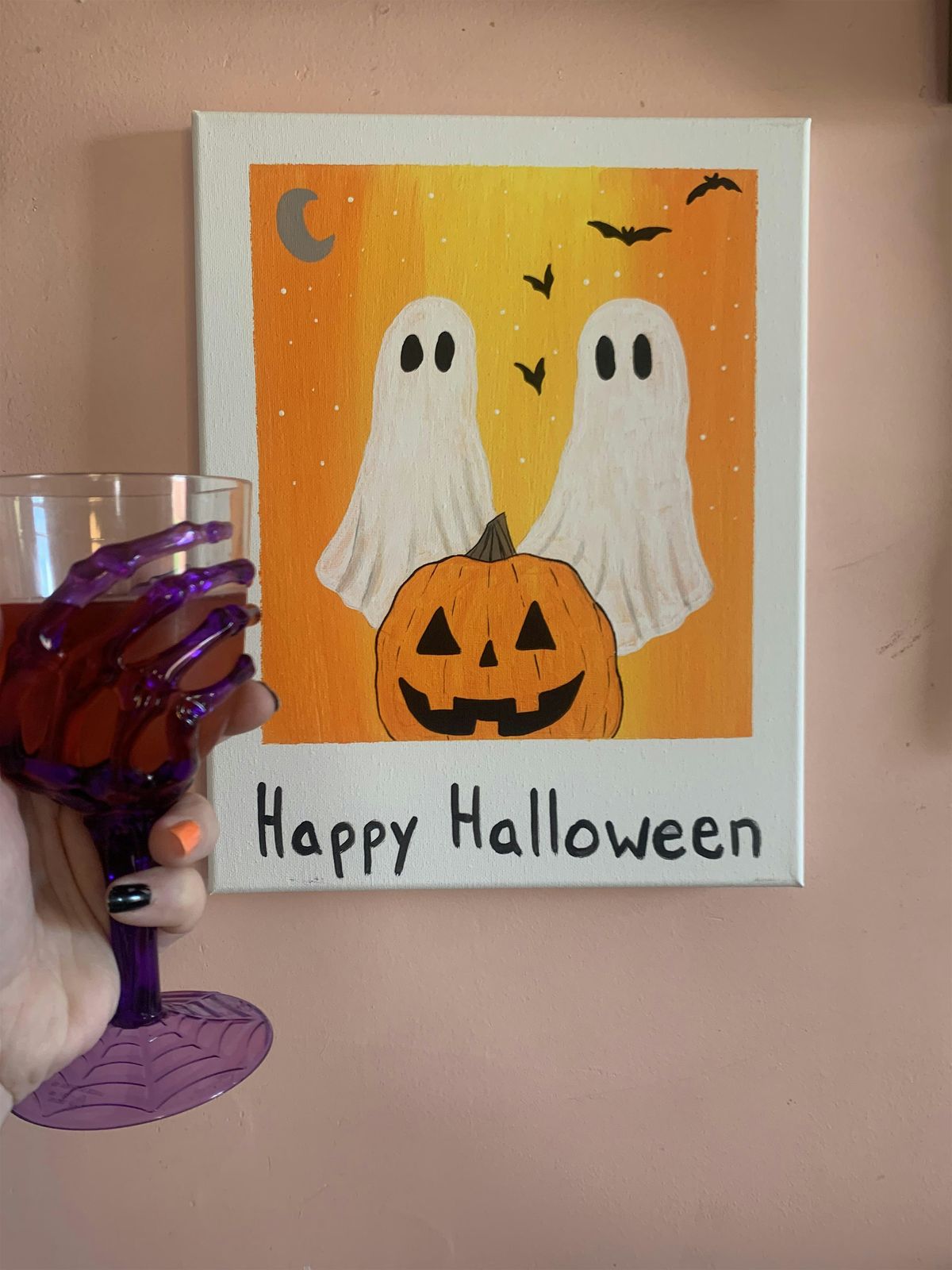 Spooky Paint & Sip Night at Self Care Spa