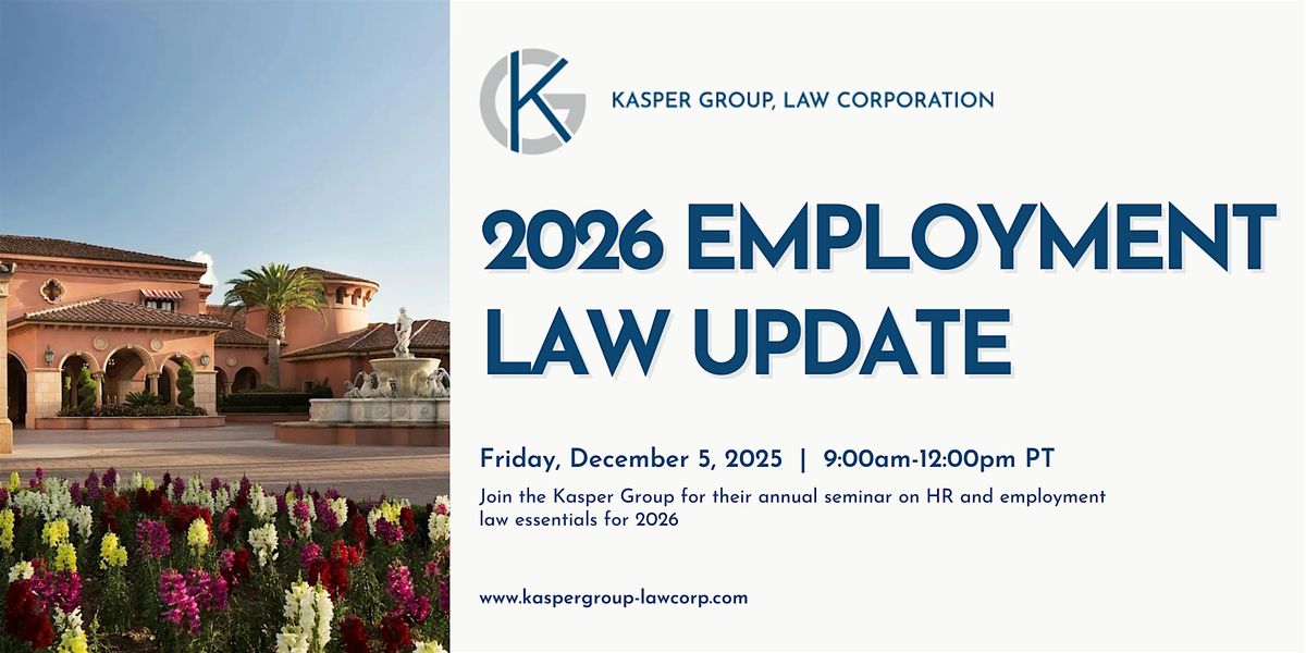 Kasper Group 2026 Employment Law Update