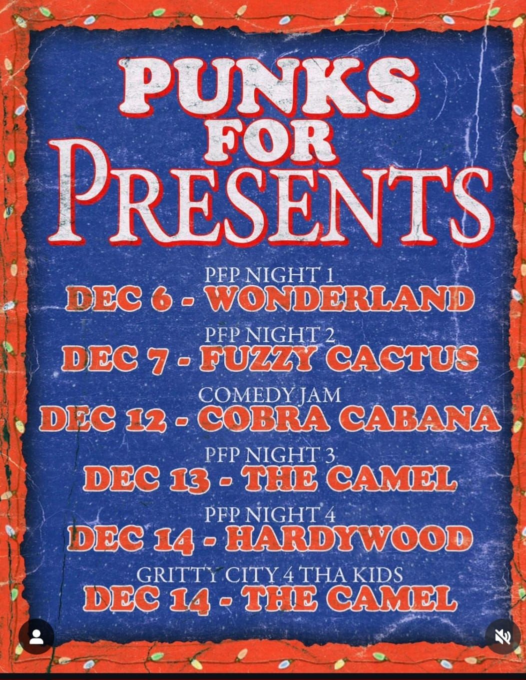 Punks for Presents 2024 - Night 1 at Wonderland!