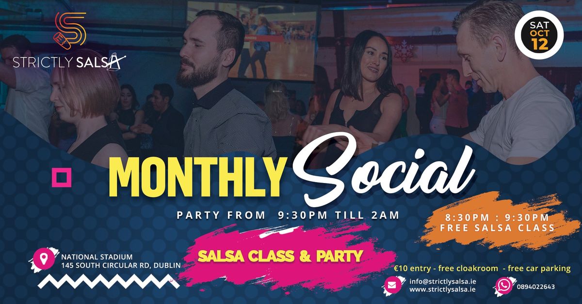 October Monthly Social - FREE Salsa Class & Party