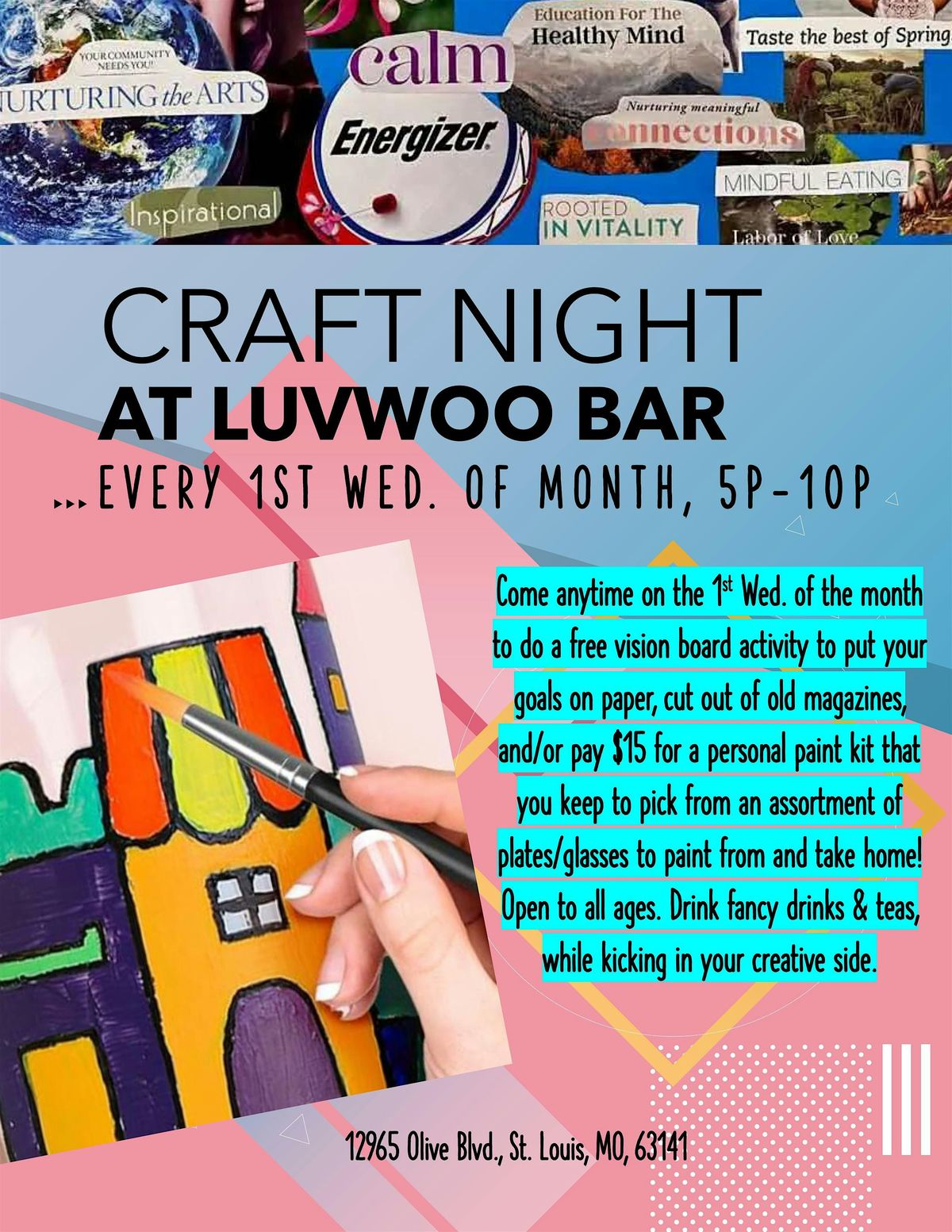 Craft Night at Luvwoo Bar (FREE or $15)