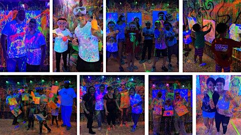 Glow Splatter Paint Party