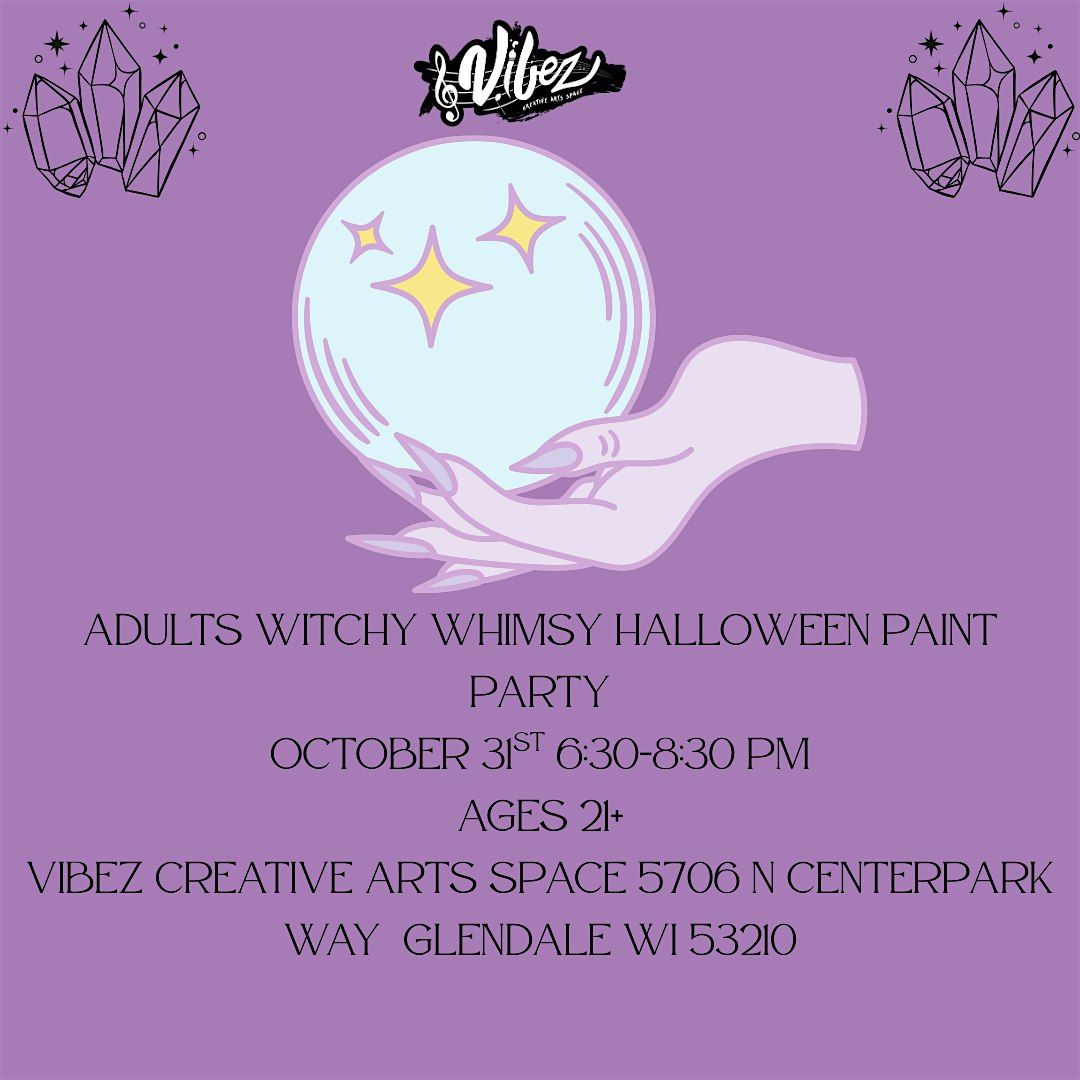 Adults Witchy Whimsy Halloween Paint Party
