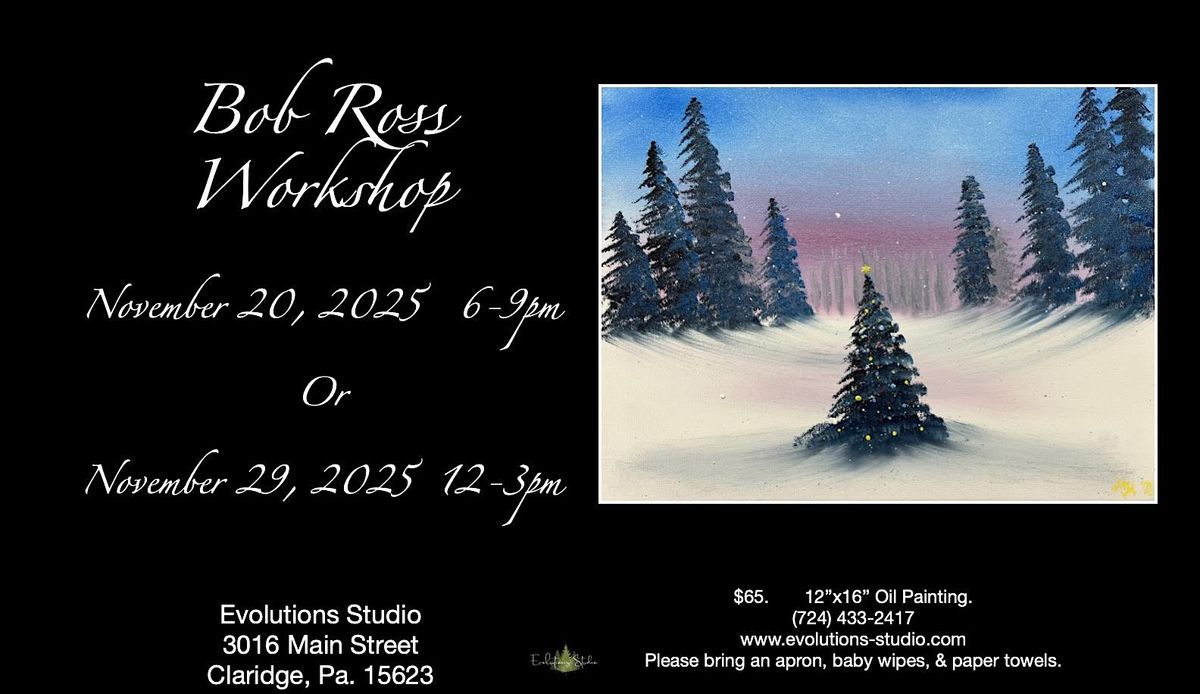 Happy Little Christmas - November 29, 2025 - Bob Ross Workshop