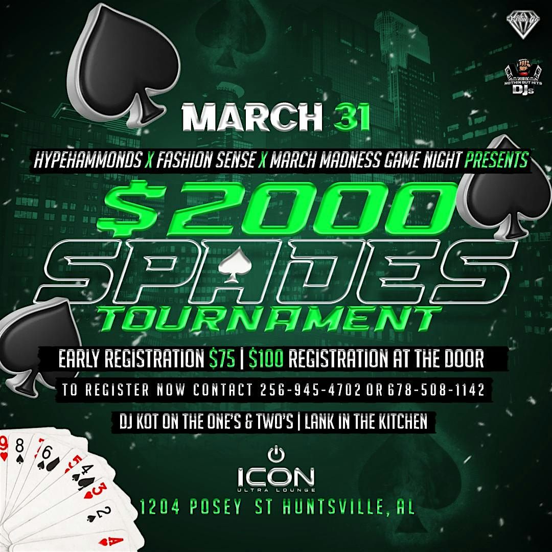 Spades Tournament (GAME NIGHT) @ Icon Ultra Lounge