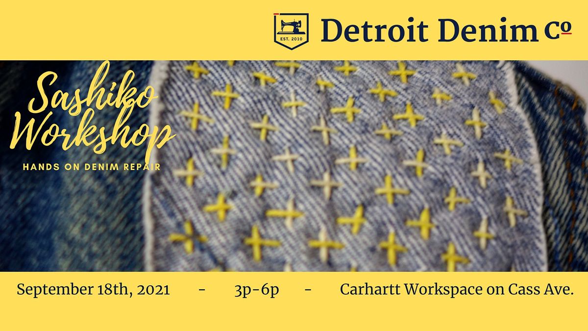 Sashiko Denim Workshop. Learn the Art of Sashiko Mending.