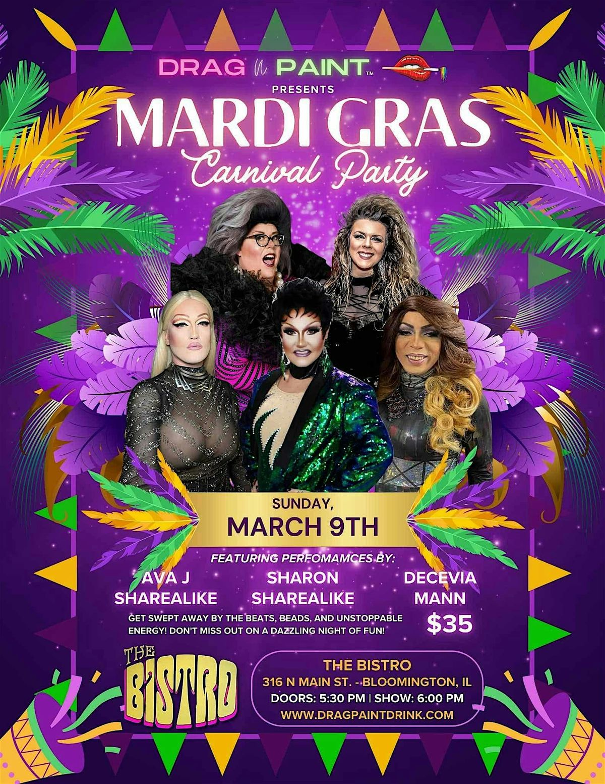 Drag N\u2019 Paint Pop Up Mardi Gras at the BISTRO