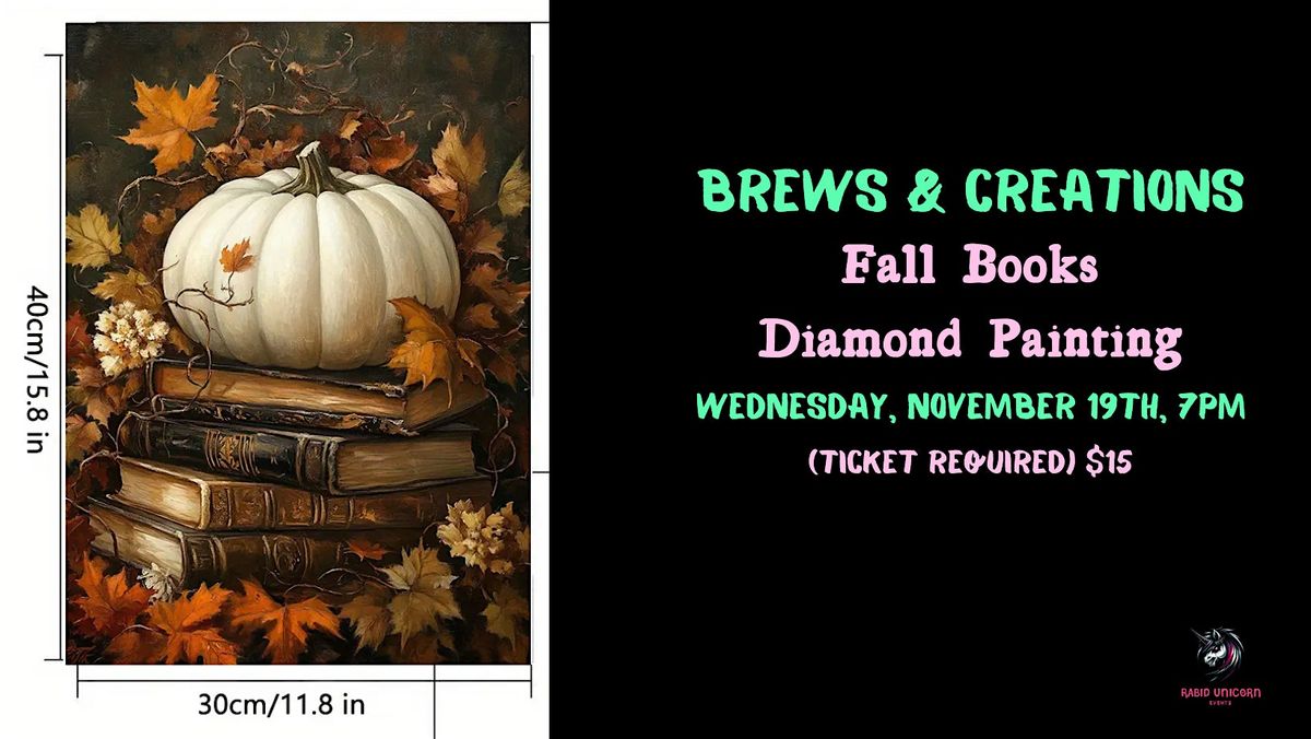 Brews & Creations: Fall Books Diamond Painting