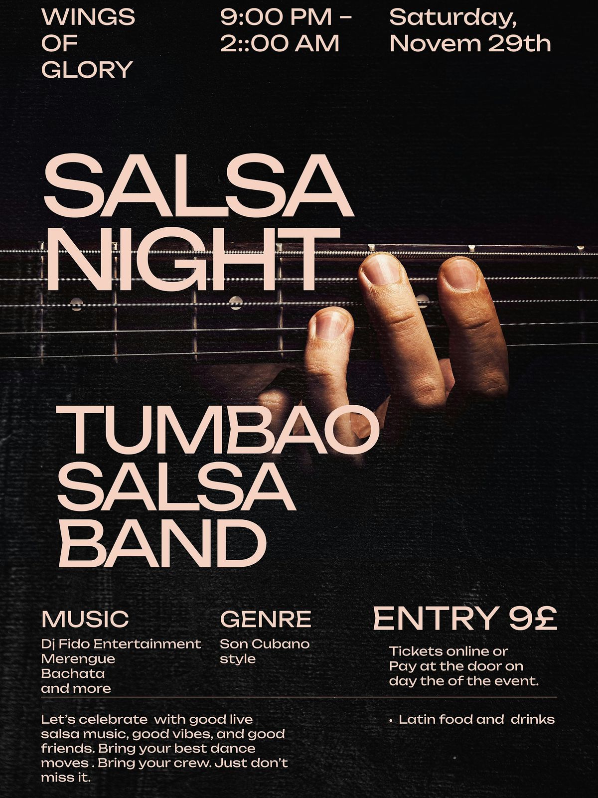 SALSA NIGHT CARDIFF with TUMBAO BAND