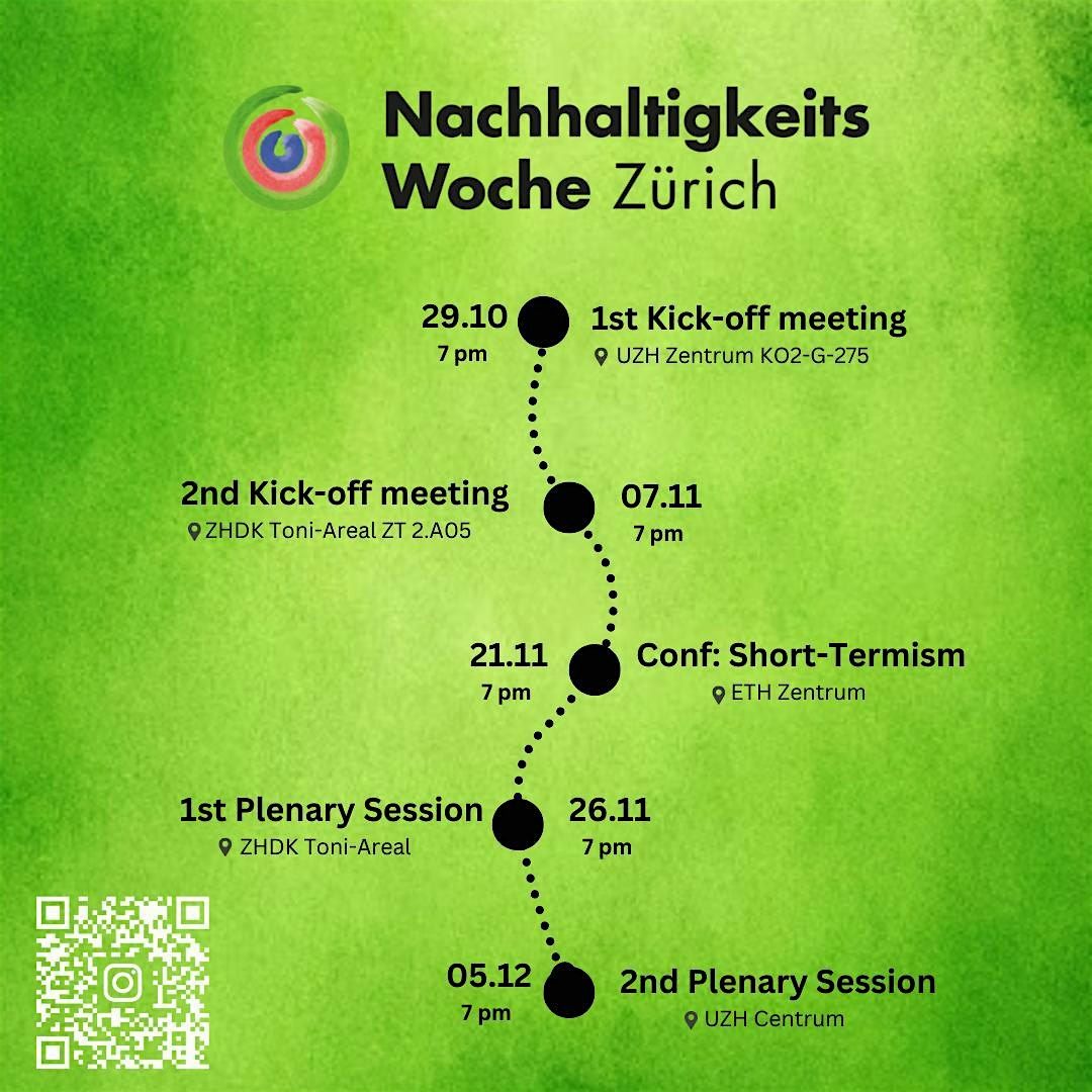 Upcoming Events (2024) from Sustainability Week Zurich