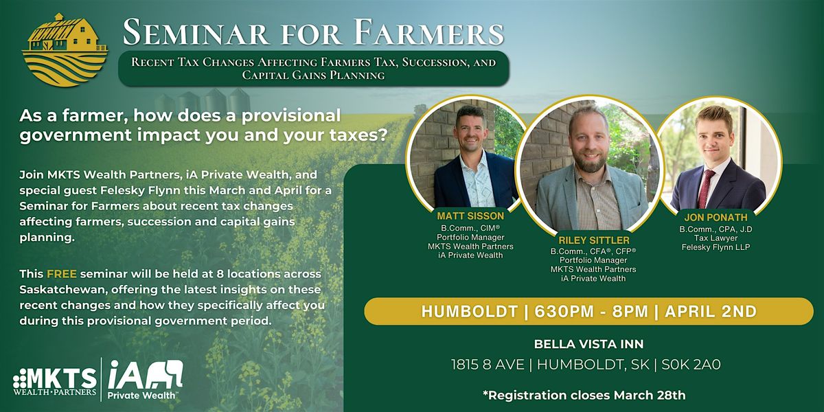 Seminar for Farmers: Recent Tax Changes Affecting Farmers | HUMBOLDT