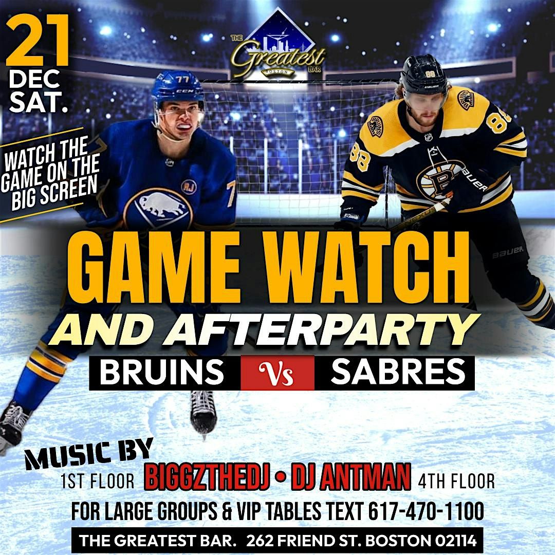 Bruins vs. Sabres Watch Party @The Greatest Bar