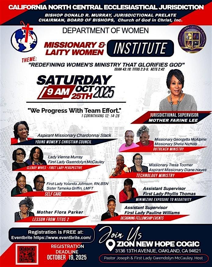 CNC DEPARTMENT OF WOMEN'S - MISSIONARY & LAITY WOMEN'S INSTITUTE