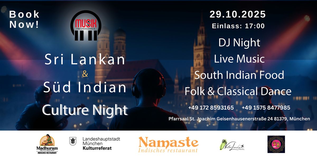 Srilankan & S\u00fcdIndian Cultural Night