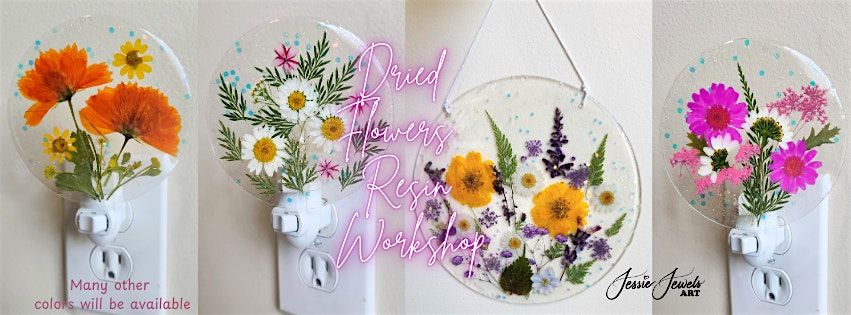 Dried Flowers Resin Workshop at Moonstone Art Studio