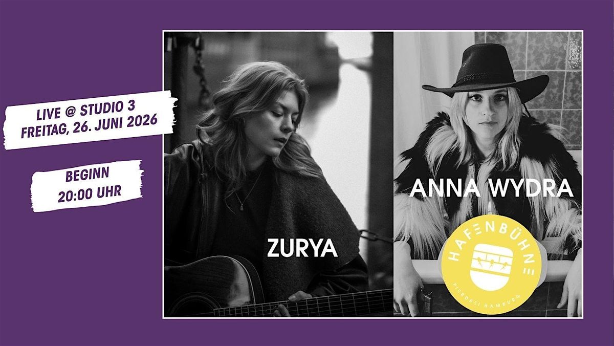 Studio 3 - ZURYA & Anna Wydra - LIVE @ Hafenb\u00fchne
