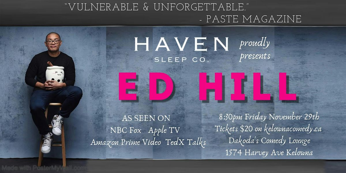 Comedian Ed Hill presented by Haven Sleep Co