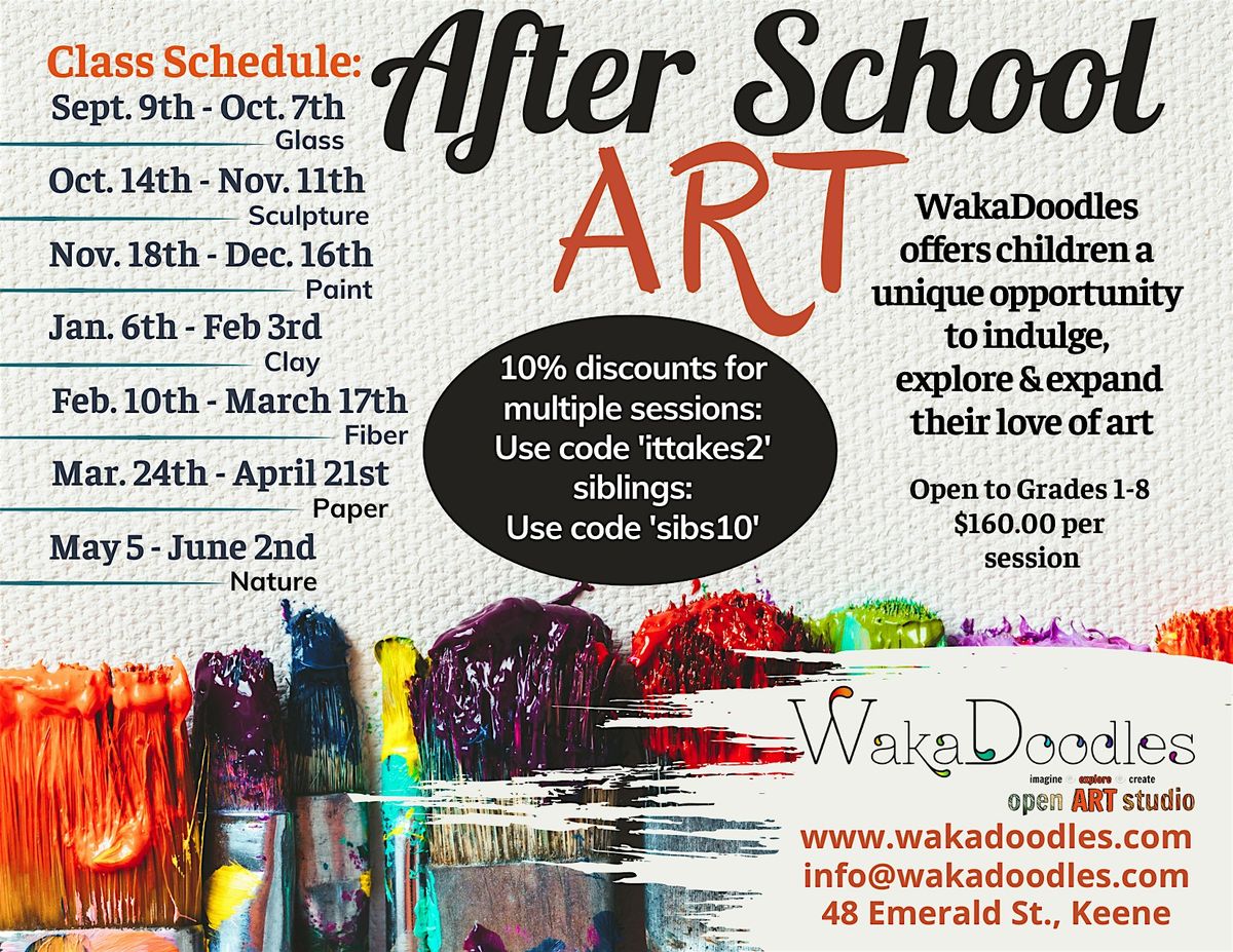 WakaDoodles Afterschool Art - TUESDAYS