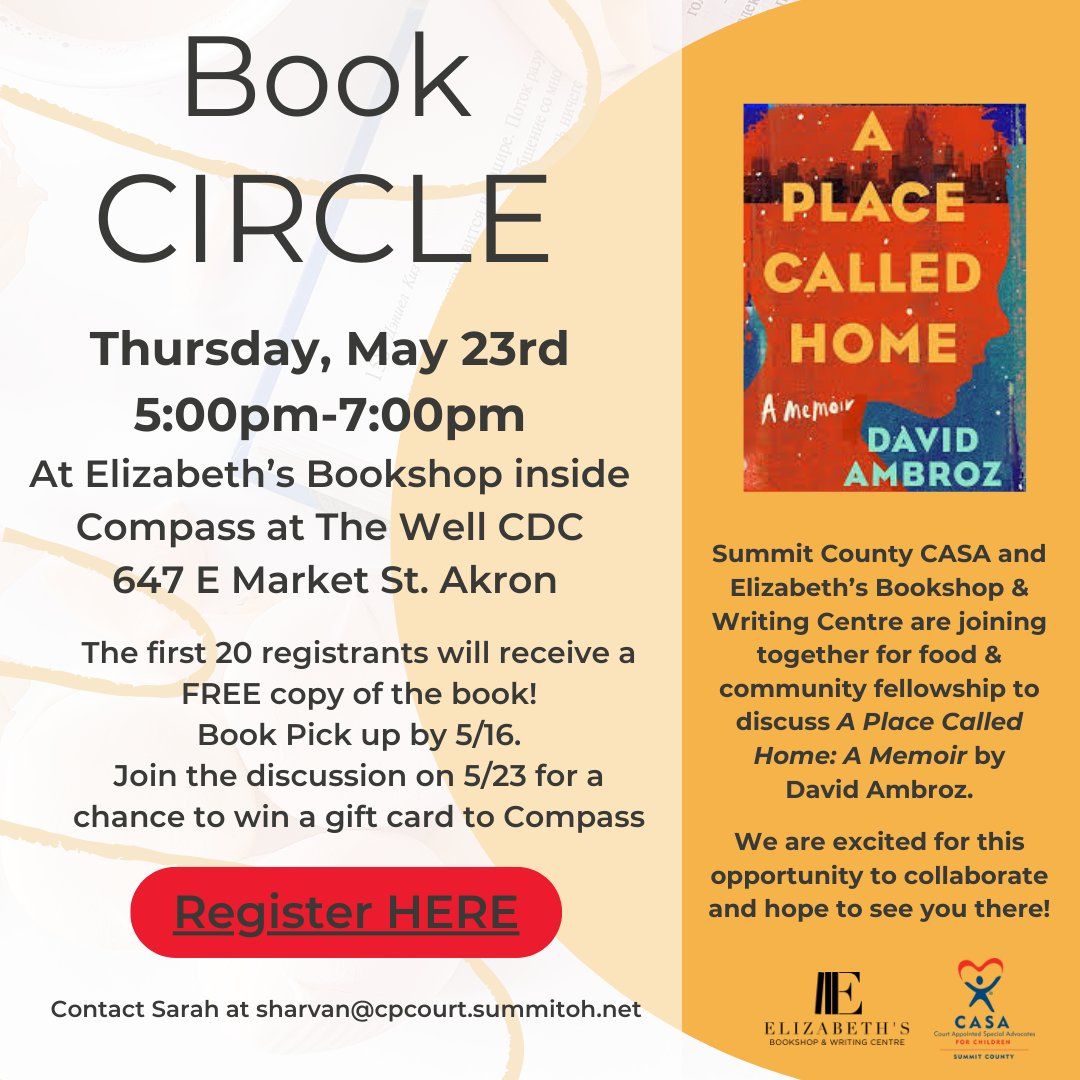 Book Circle: A Place Called Home, sponsored by CASA