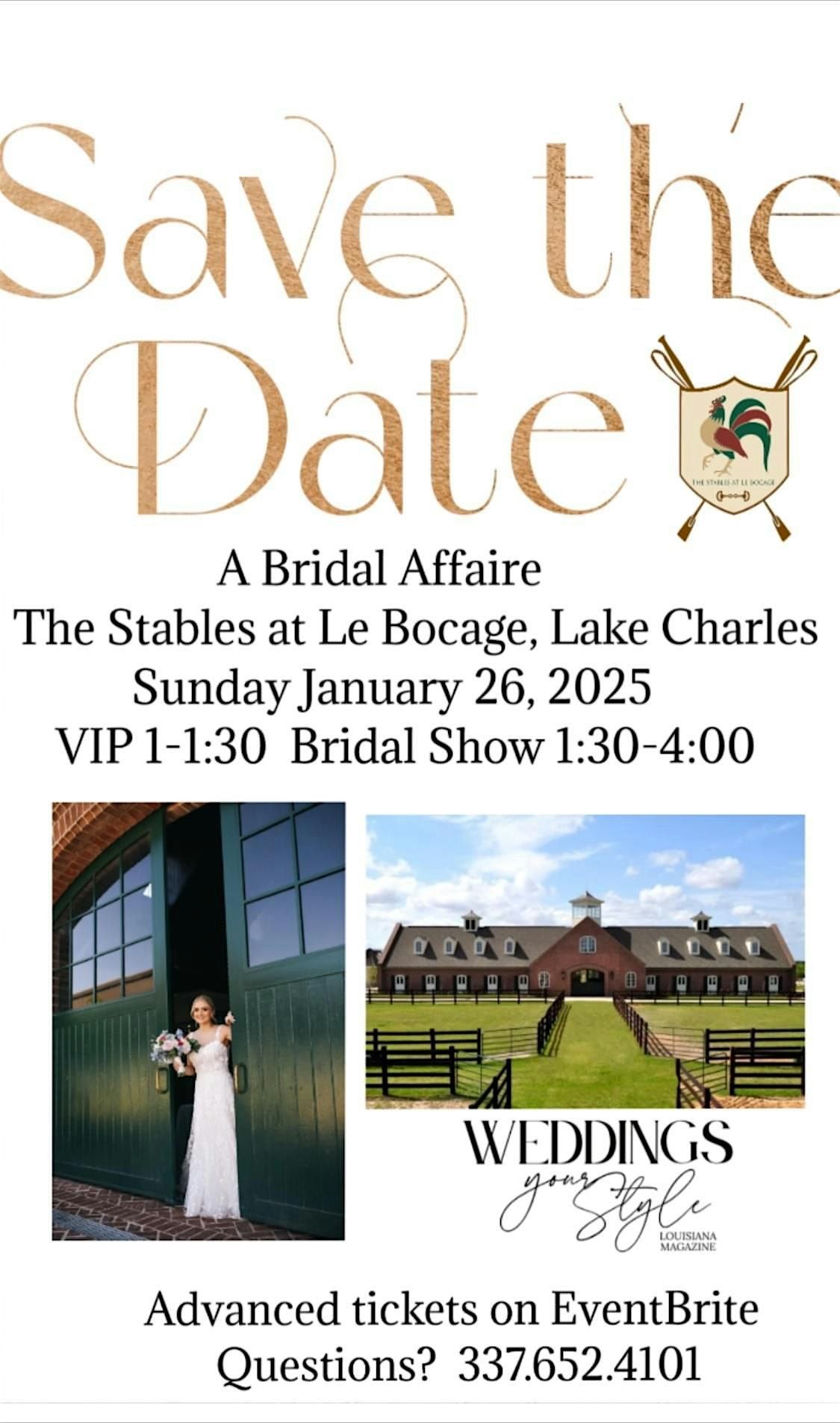 \u201cBridal Affaire\u201d The Stables @ Le Bocage