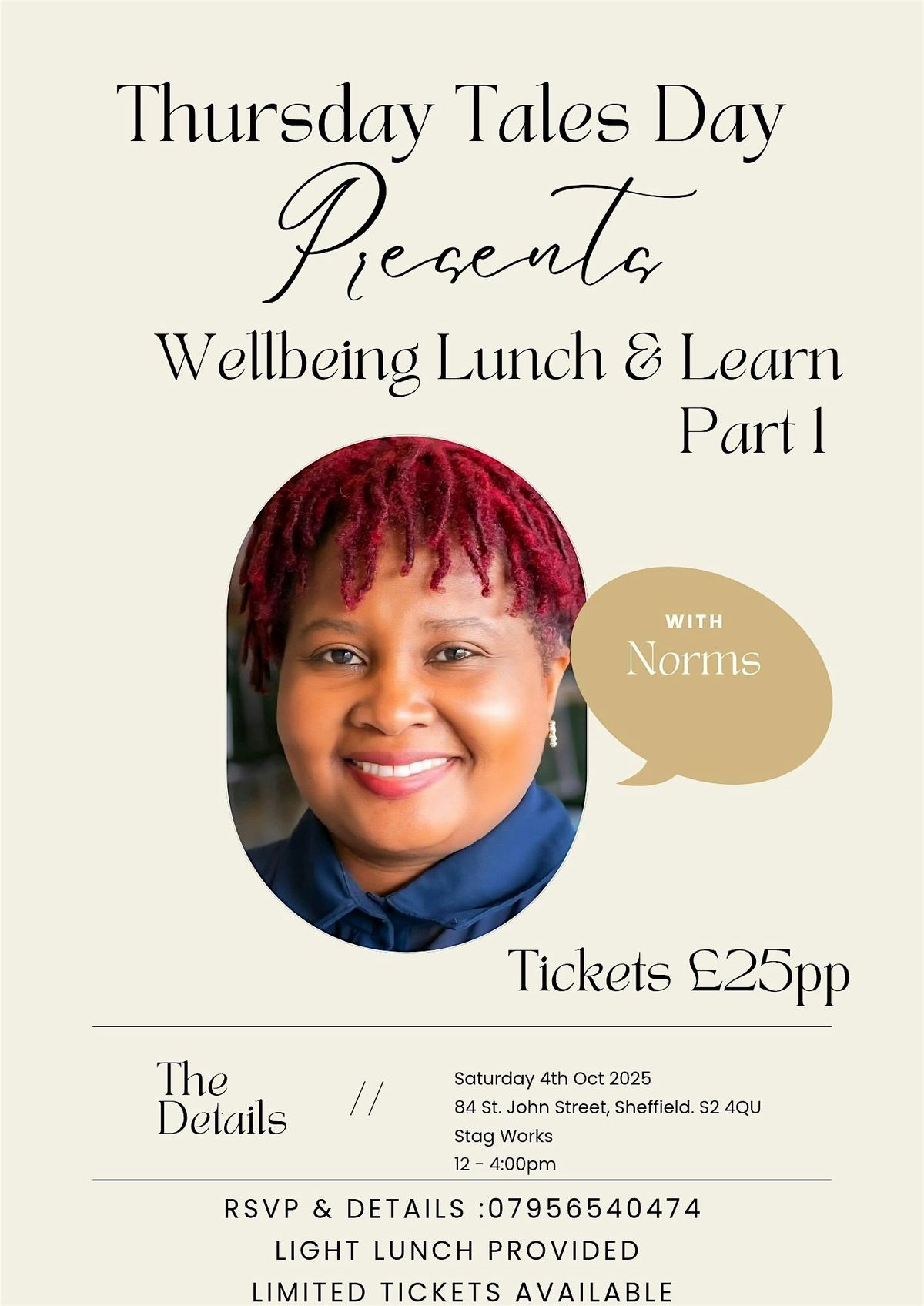 Thursday Tales Day - Wellbeing Lunch and Learn