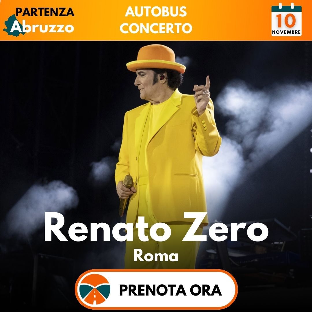 Autobus concerto Renato Zero Roma