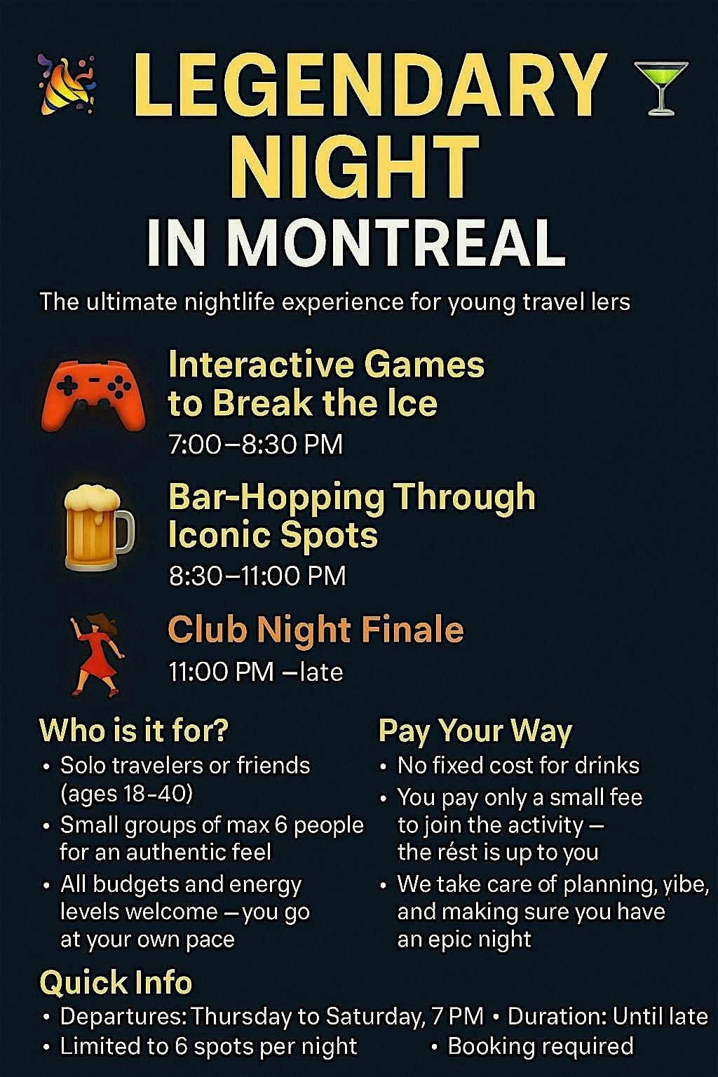 Nitght Life guide MTL