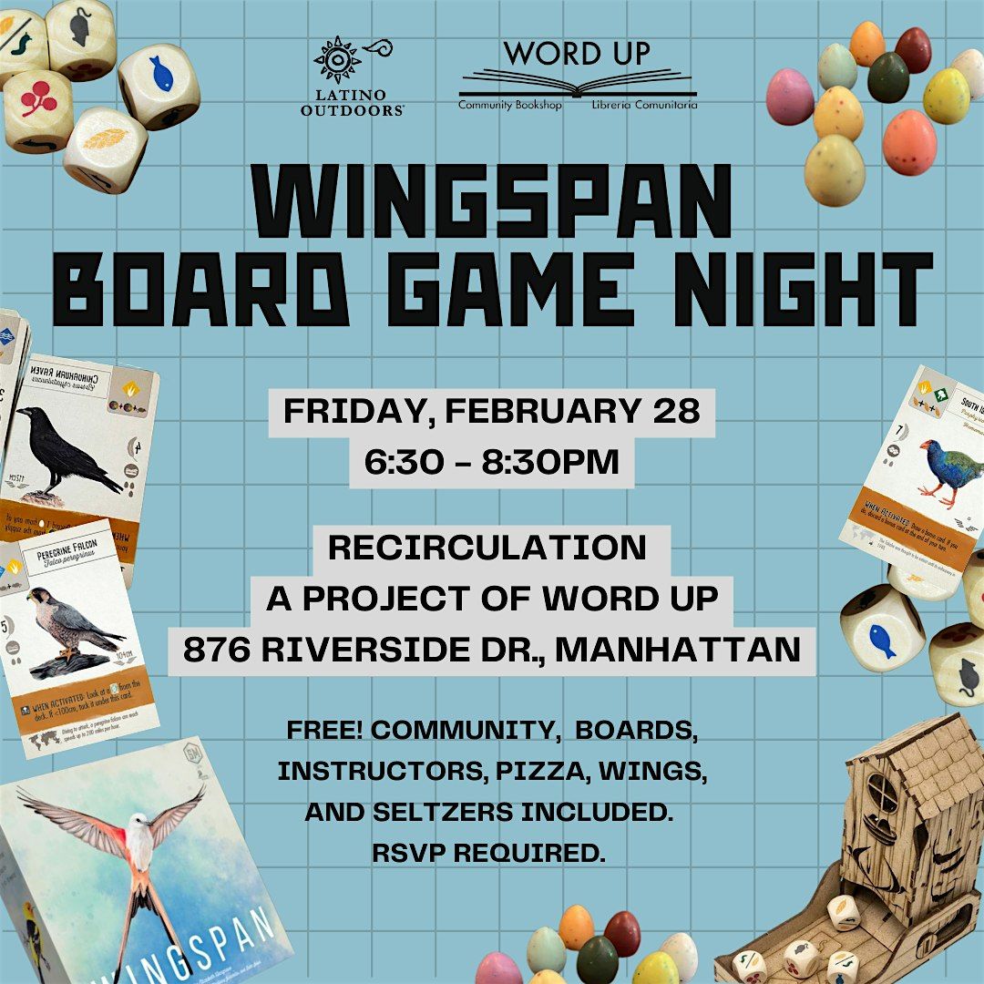 Latino Outdoors NYC | Wingspan Game Night