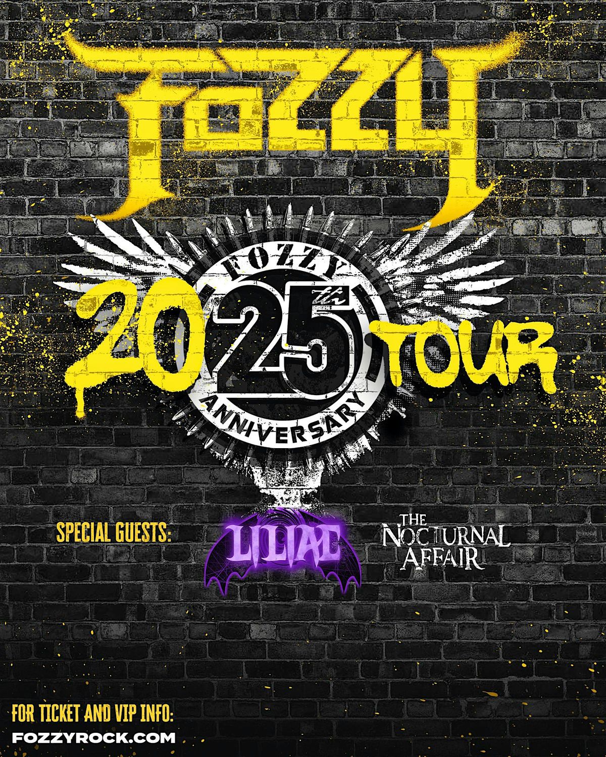 Fozzy 25th Anniversary Tour live at Count's Vamp'd Thursday April 24 , 2025