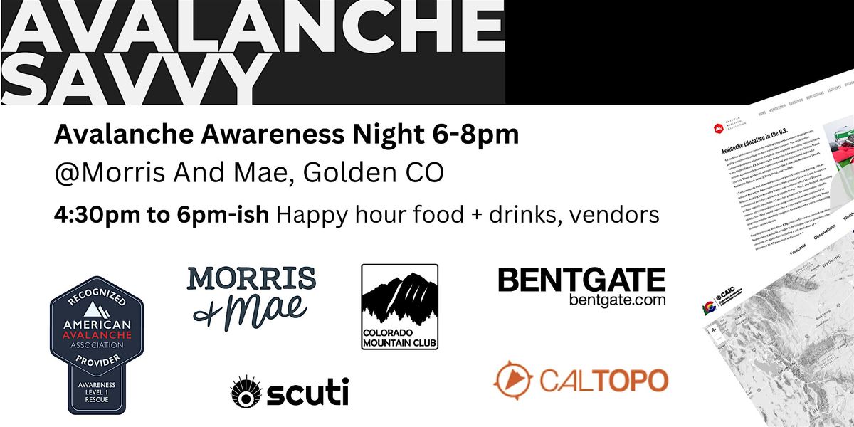 Avalanche Awareness and Continuing education Night in Golden, CO