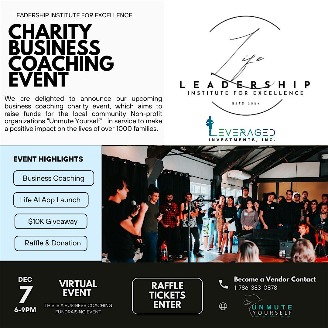 LIFE- Charity Business Coaching Virtual Series.