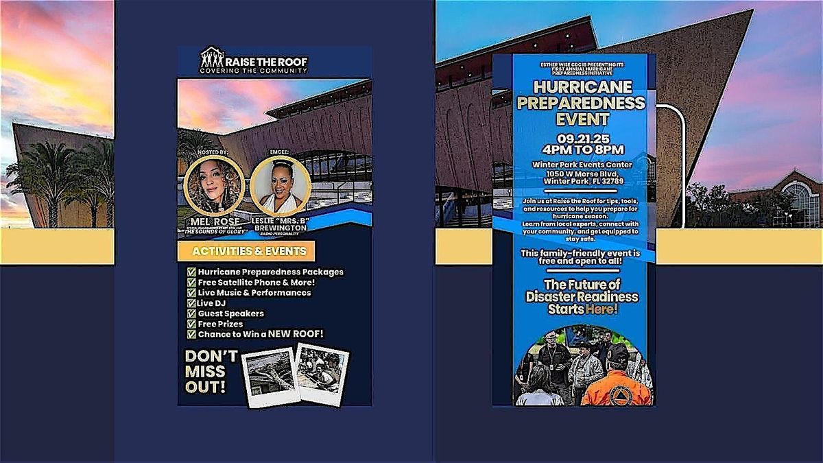 FREE  HURRICANE PREPAREDNESS EVENT