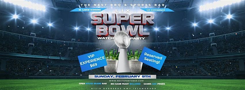 Super Bowl LIX at The Nest BBQ & Sports Bar