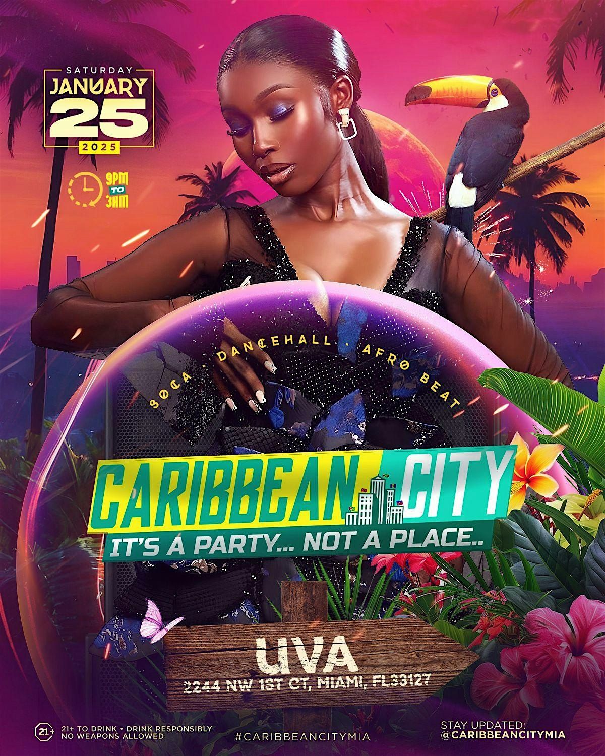 CARIBBEAN CITY | FREE Entry for Ladies with RSVP Before Midnight