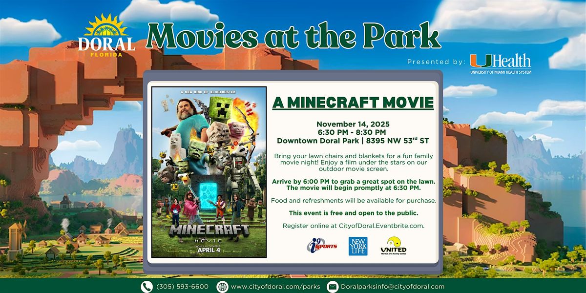Movies at the Park ft. A Minecraft Movie