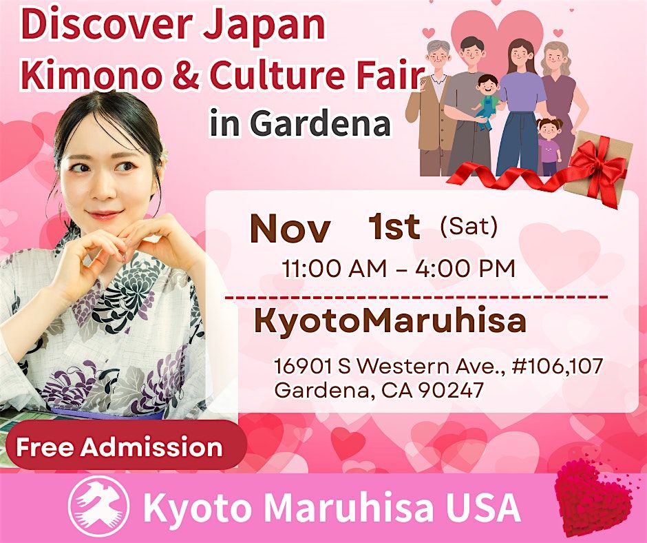 Discover Japan \u2013 Kimono & Culture Fair in Gardena (Nov 1st)