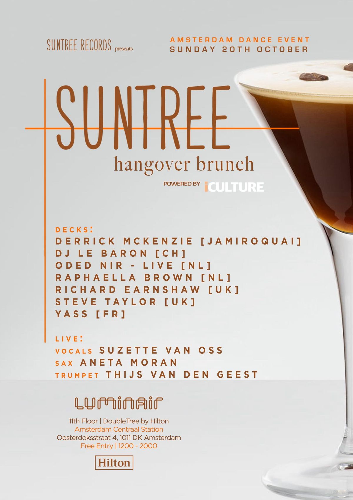 Suntree's Hangover Brunch ADE 2024 @ LuminAir