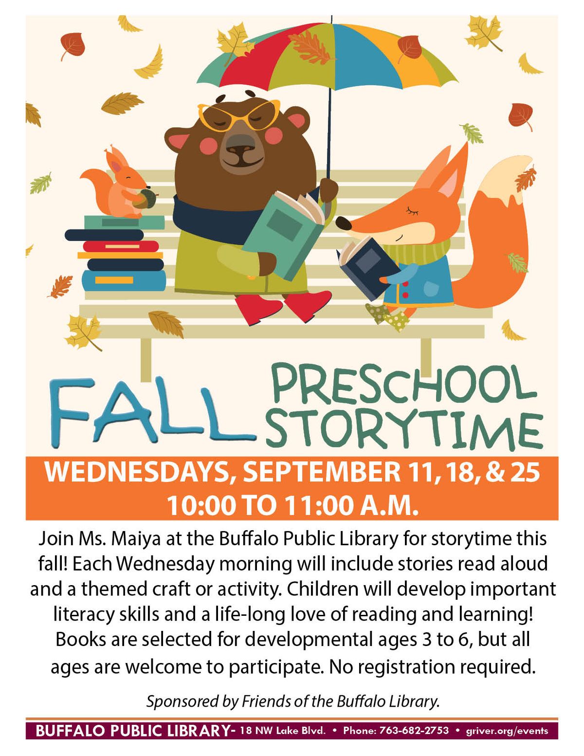 Fall Preschool Storytime